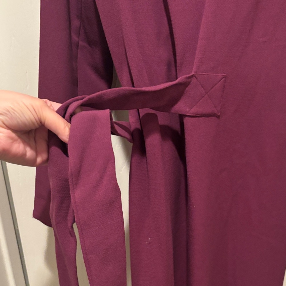 a new day Long Sleeve Dress in Purple with Bow - Picture 6 of 7